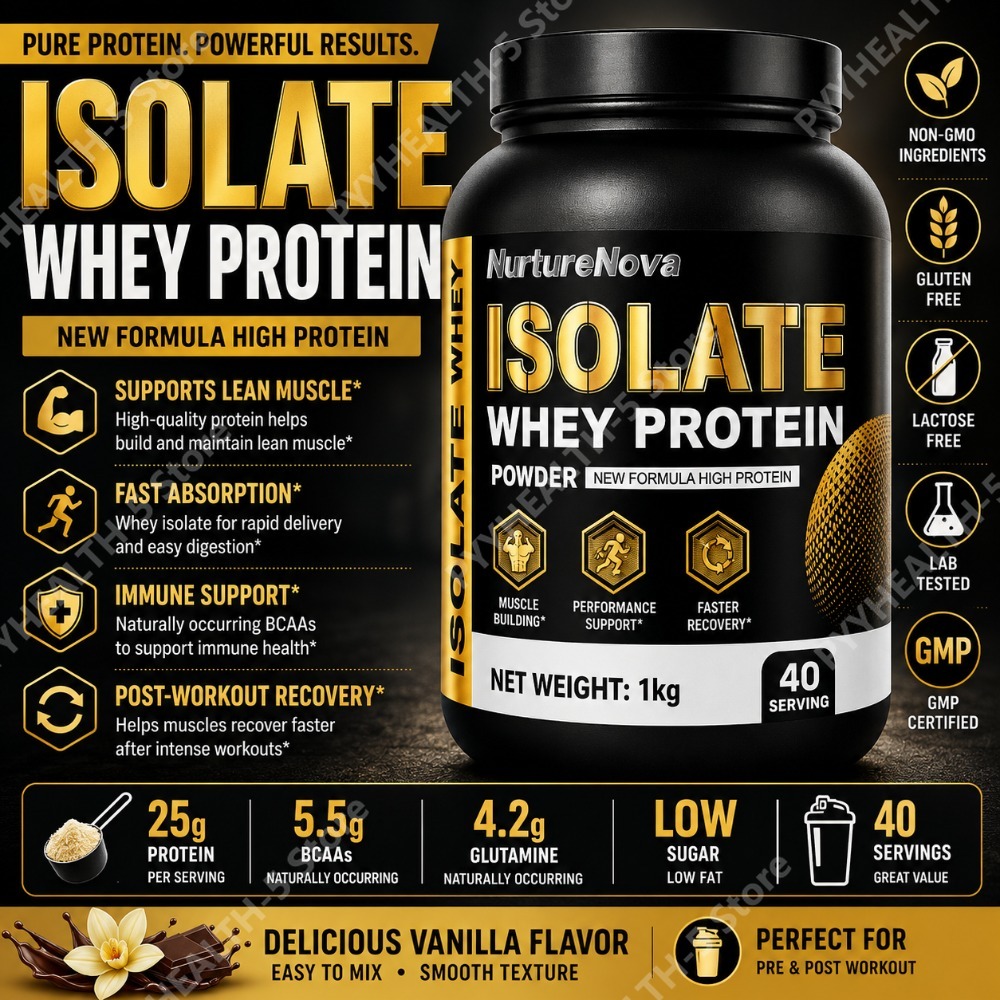 Fitness Nutrition Whey Protein - Proteína de Suero Aislada en Polvo