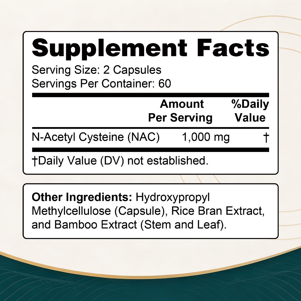 Cápsulas de NAC (N-acetilciste - Nac N Acetyl Cysteine reseña y precio